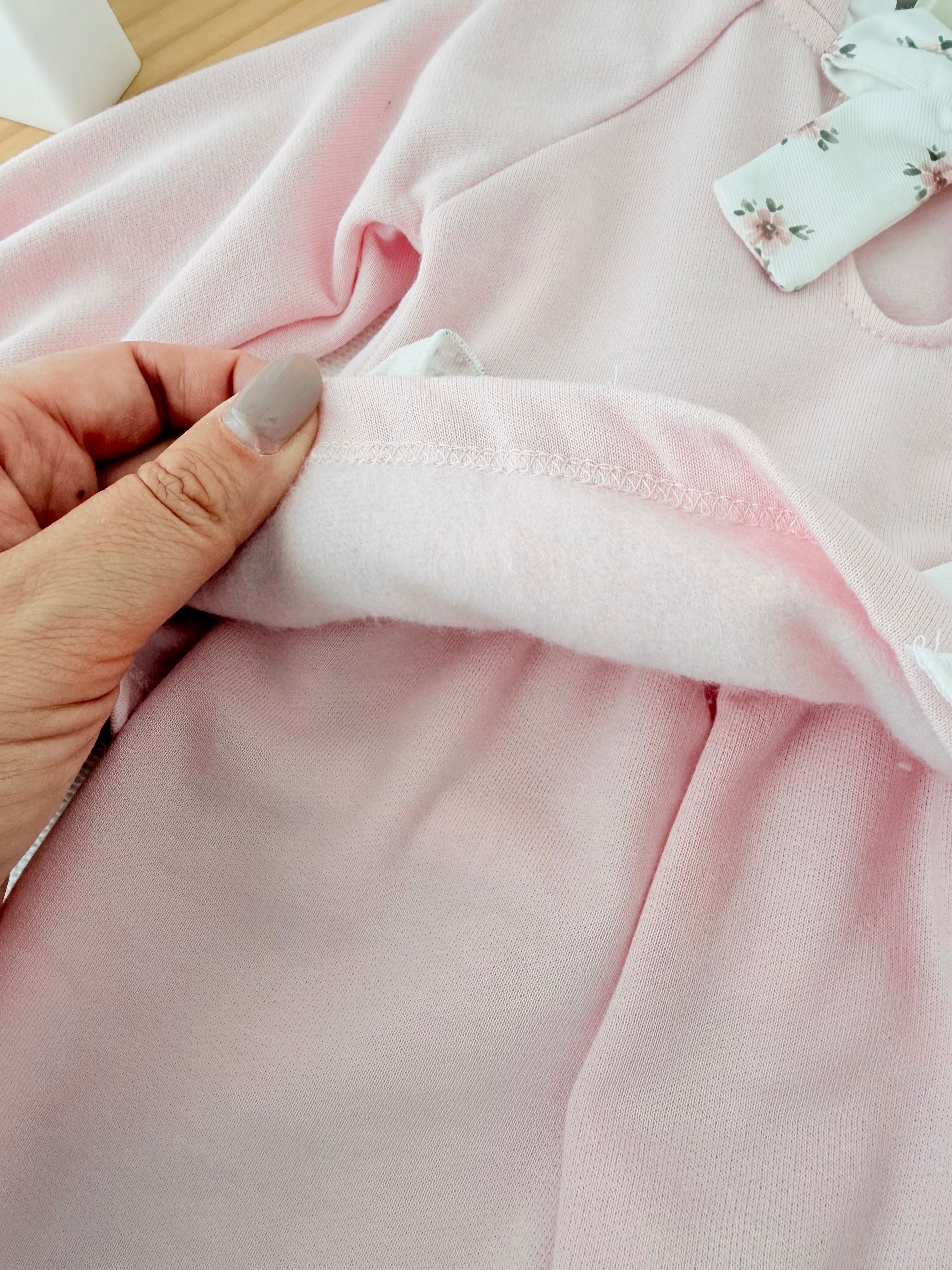 Fato treino rosinhas : camisola e calças 0-24M