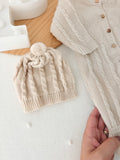 Saída de maternidade neutra: macacão e gorro Outono Inverno