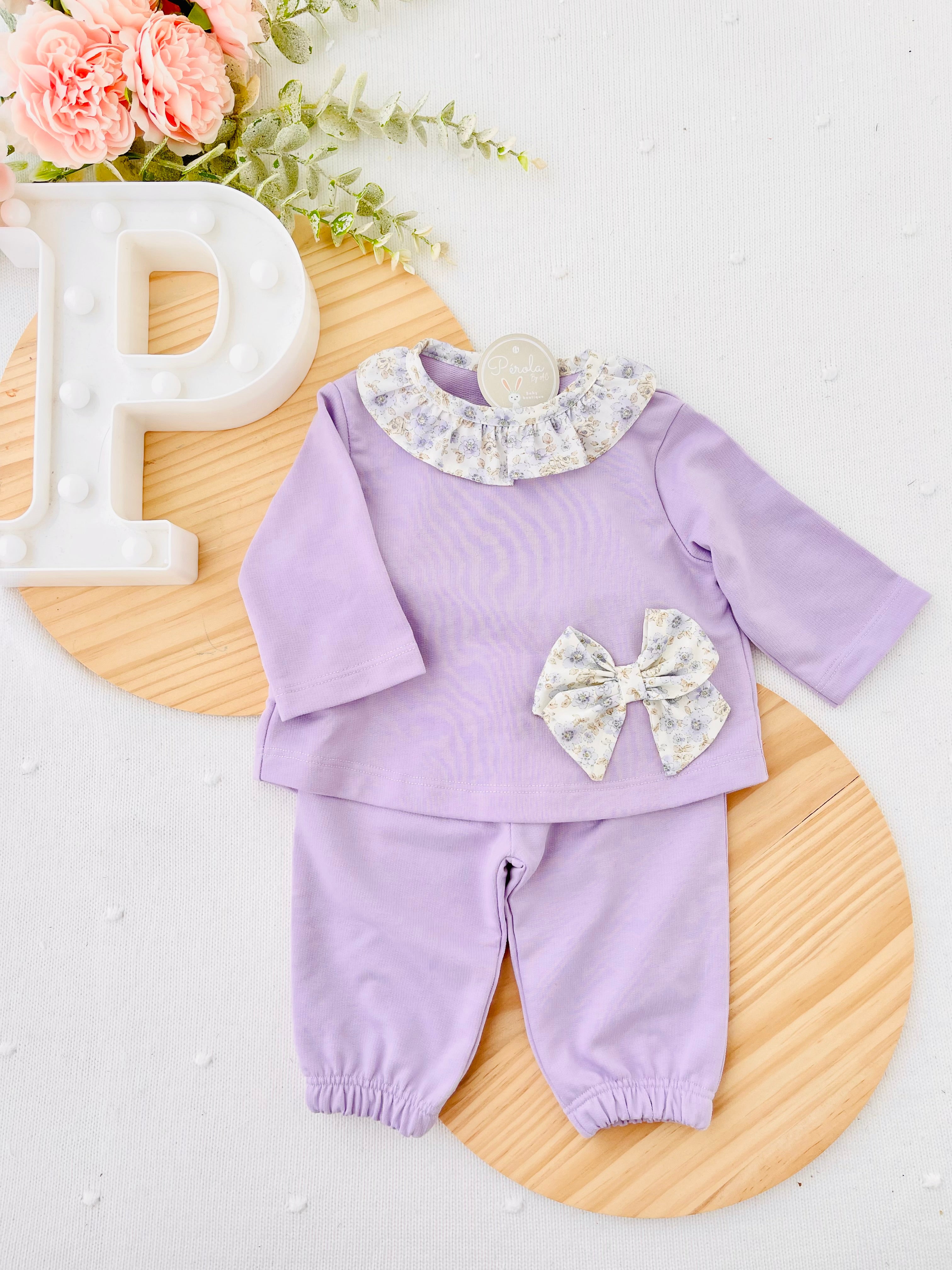 Fato de treino Lilás com golinha Primavera Verão