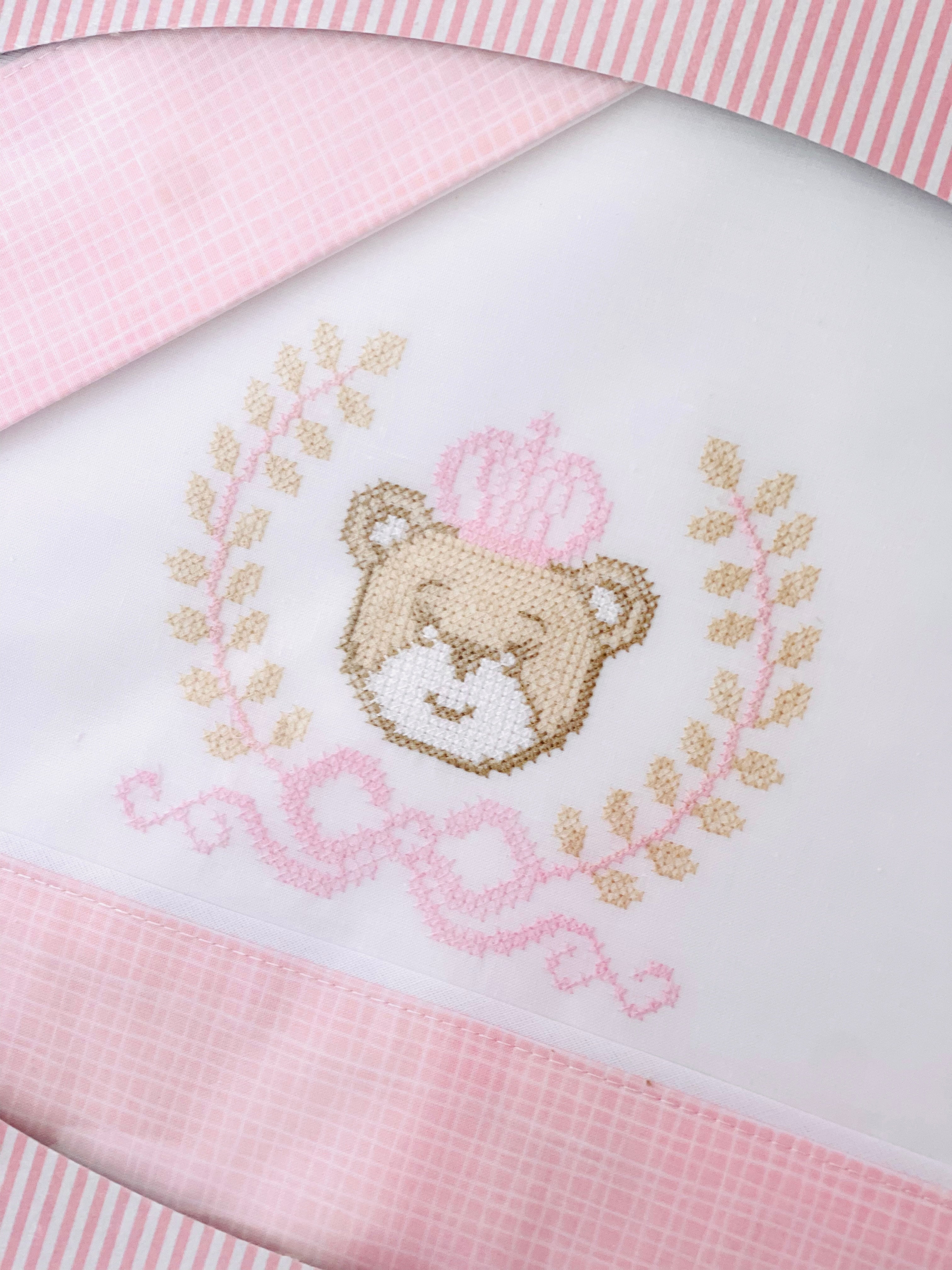 Lençóis cama de grades coroa algodão