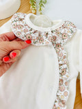 Babygrow tema flores em VELUDO