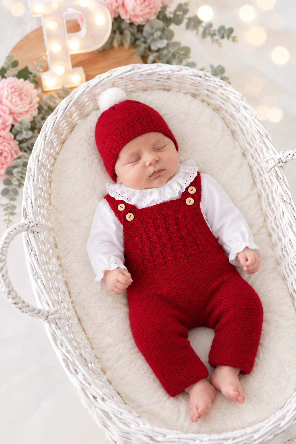 Saída maternidade vermelho menina Outono Inverno