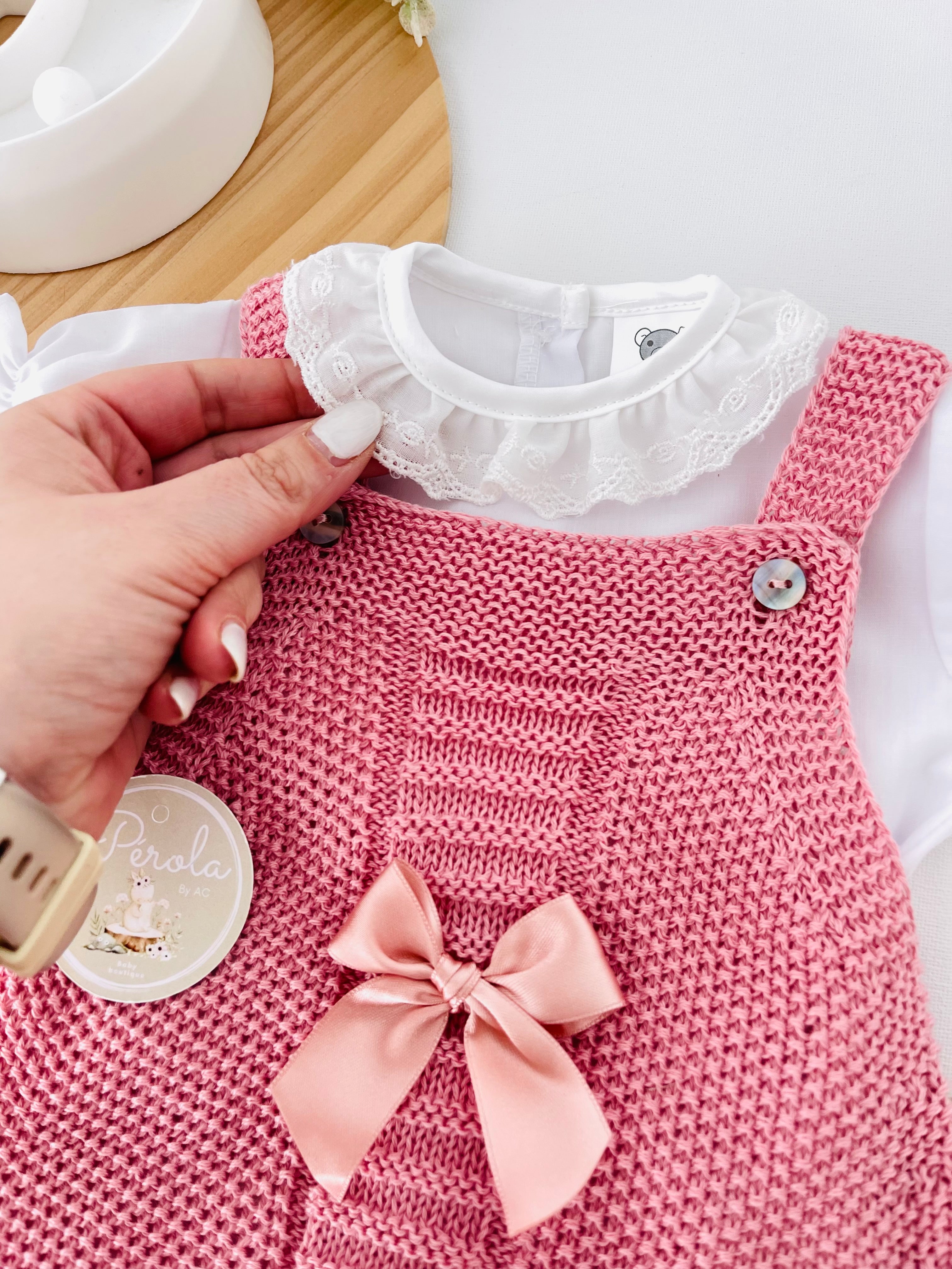 Fofo e blusa rosa velho 1/3M