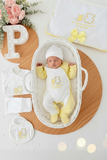 Conjunto primeira roupinha em Amarelo unissexo- 6 peças