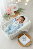 Pack panda em veludo: Babygrow, fralda e manta