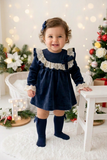Vestido e tapa fraldas em veludo coleção premium