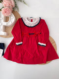 Vestido com laços em veludo