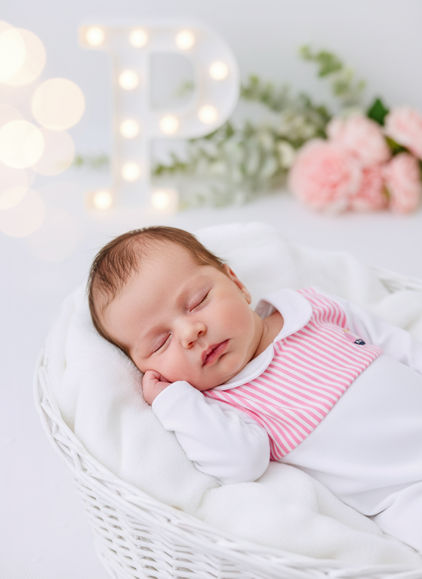 Babygrow algodão barco rosa