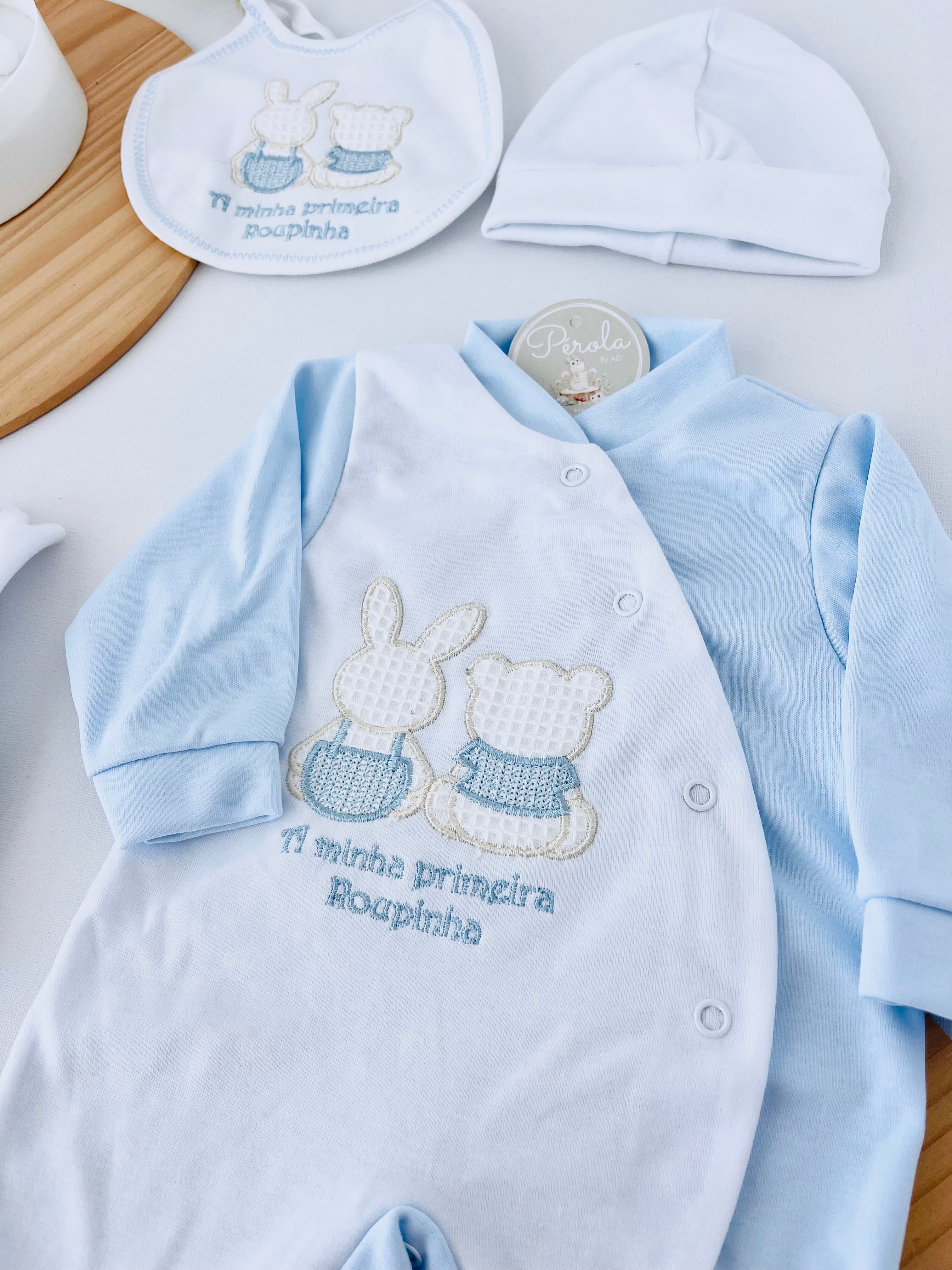 Conjunto primeira roupinha algodão