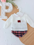 Conjunto rosa: camisola e tapa fraldas 1/3M