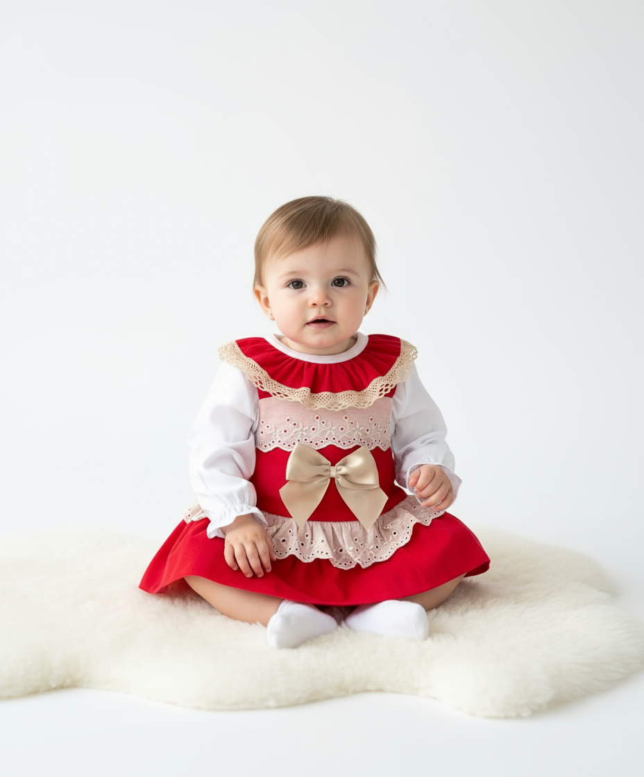 Conjunto Maria: fofo e blusa bombazina vermelho