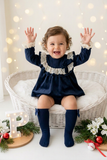 Vestido e tapa fraldas em veludo coleção premium