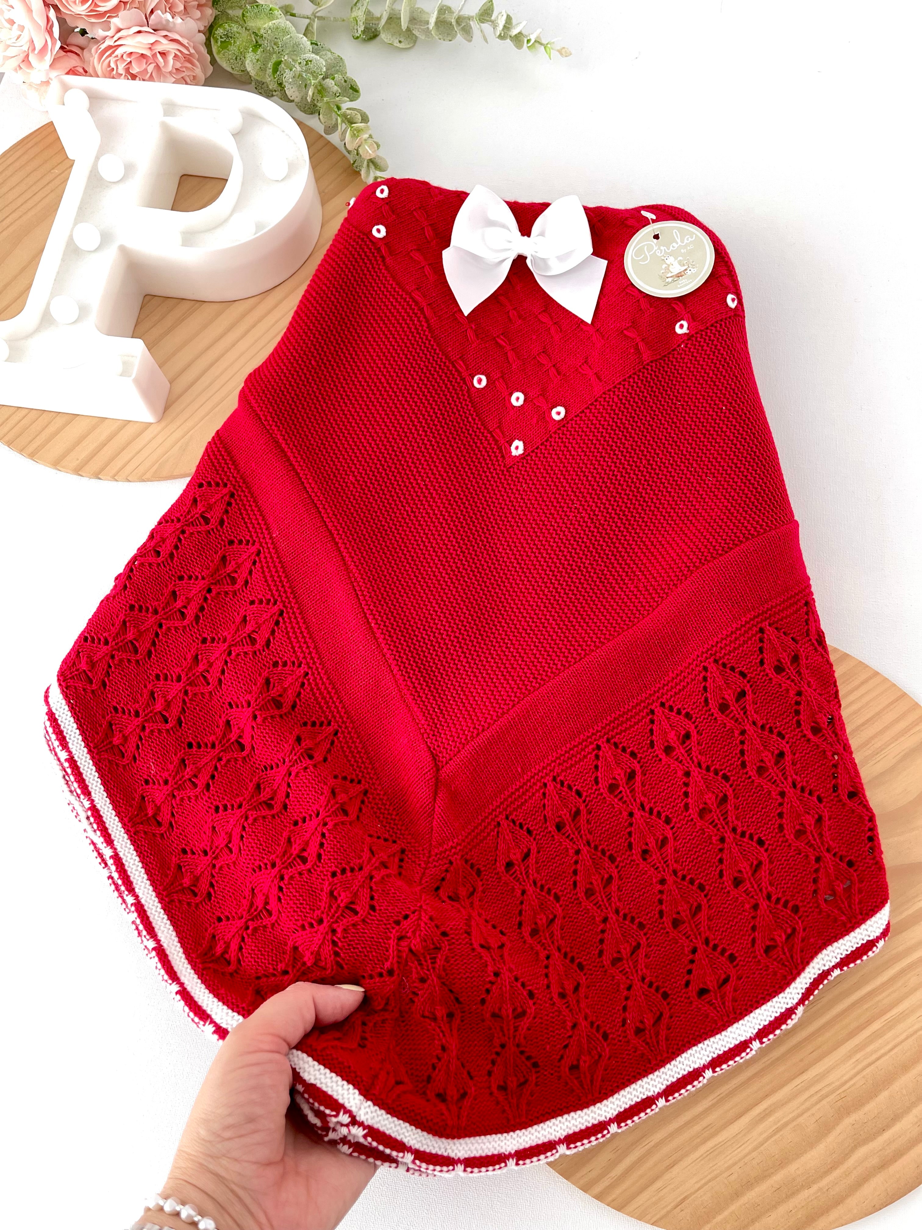 Manta xaile em vermelho