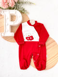 Babygrow vermelho algodão