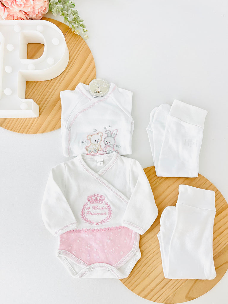 Pack oportunidade 4 peças: 2 bodies e 2 calças