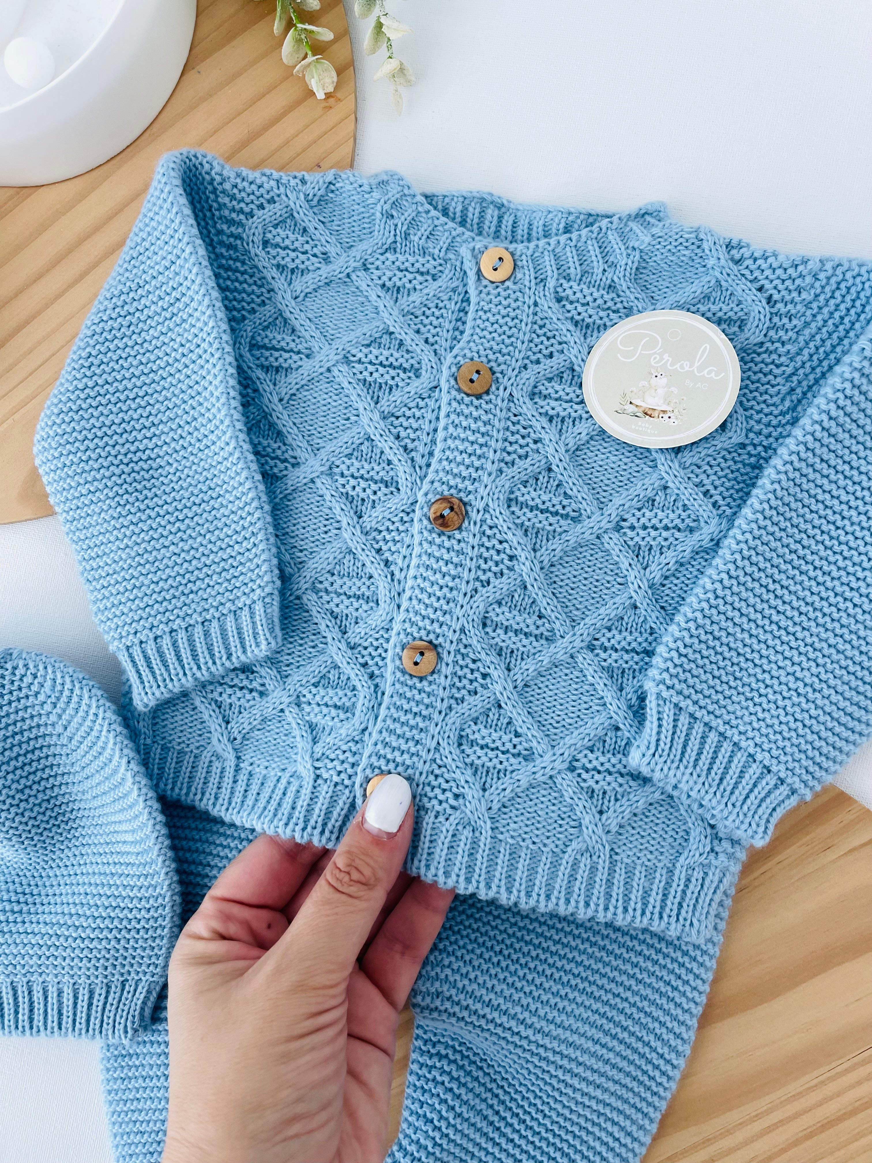 Conjunto casaco, calças e gorro- Outono/Inverno 1/3M 3/6M