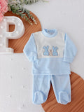 Conjunto veludo: Calças e camisola 1M e 2M