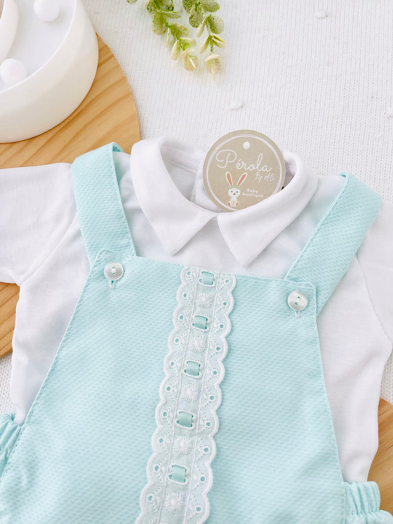 Conjunto João verde água: fofo e camisola