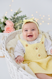 Conjunto Amarelo : vestido, blusa e fita com laço