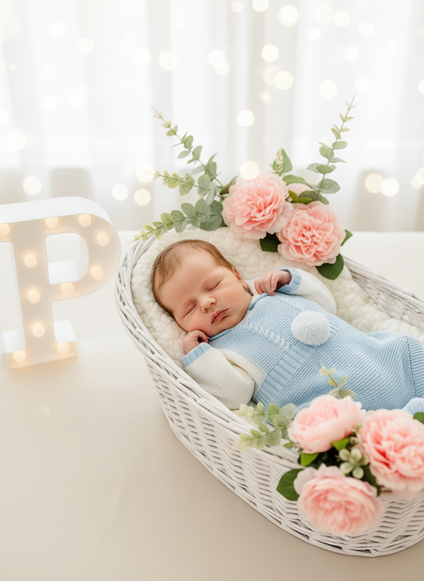 Conjunto pompom: Fofo, camisola e gorro