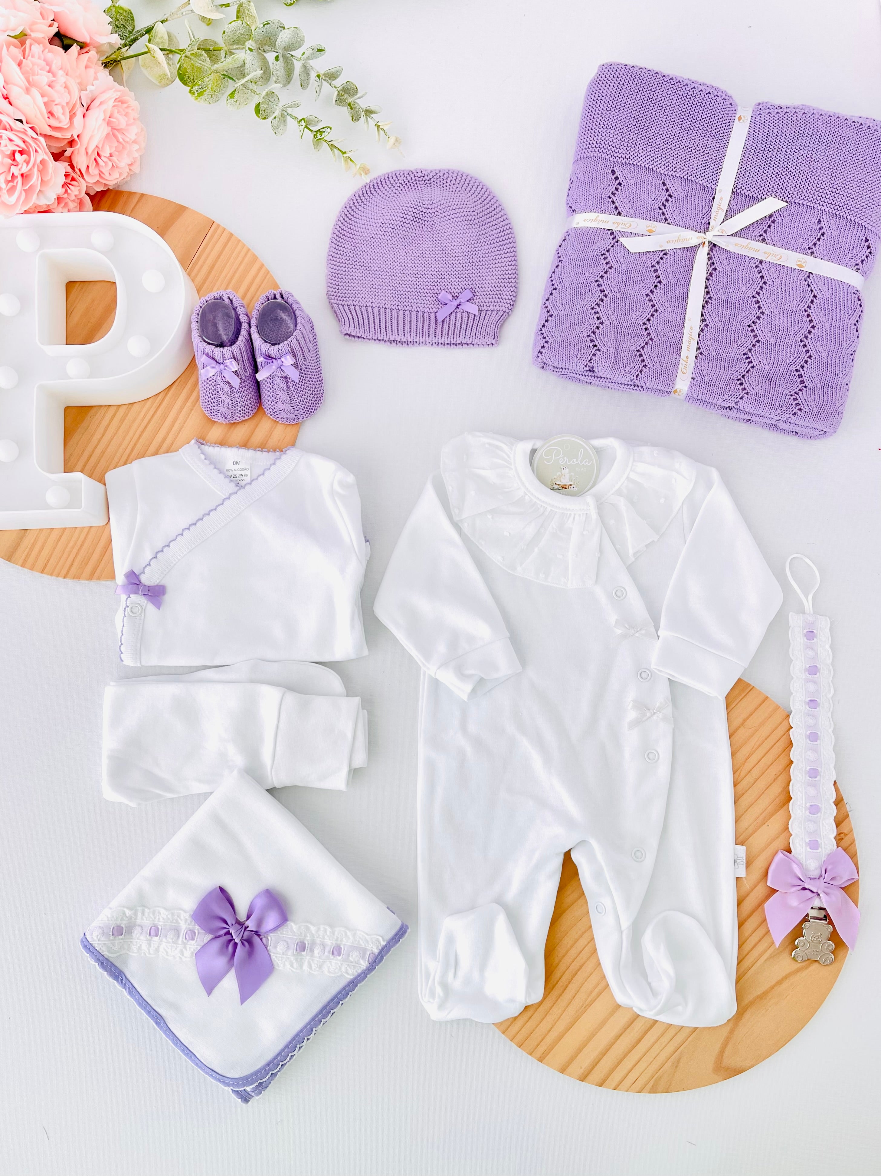 Pack Lilás algodão 8 peças