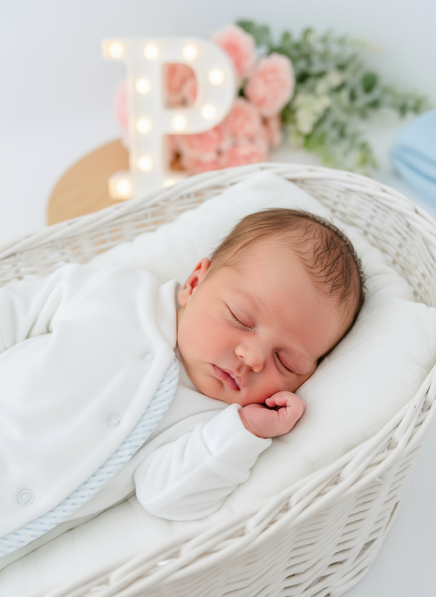 Babygrow branco para menino em veludo