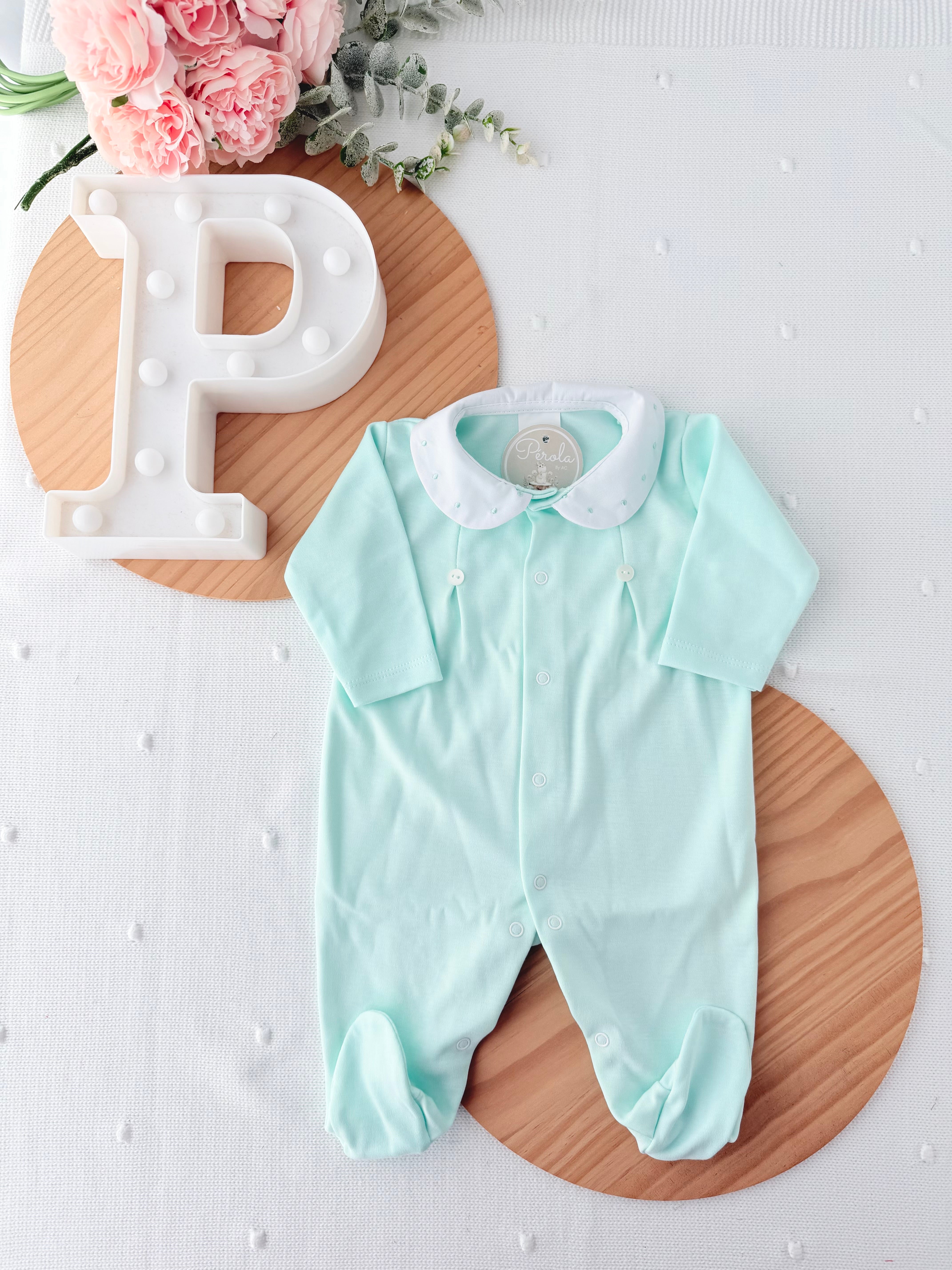 Babygrow bolinha em algodão