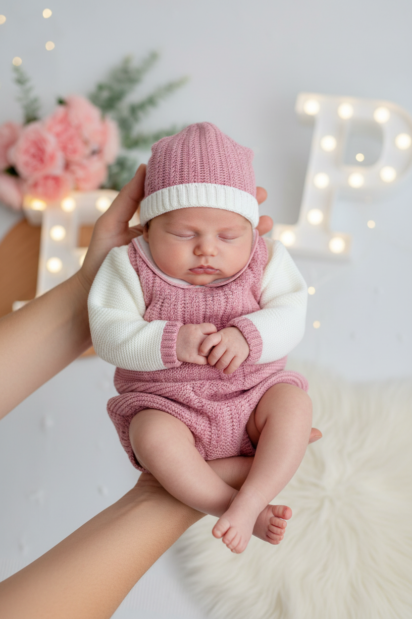 Fofo, camisola e gorro Outono Inverno 3M