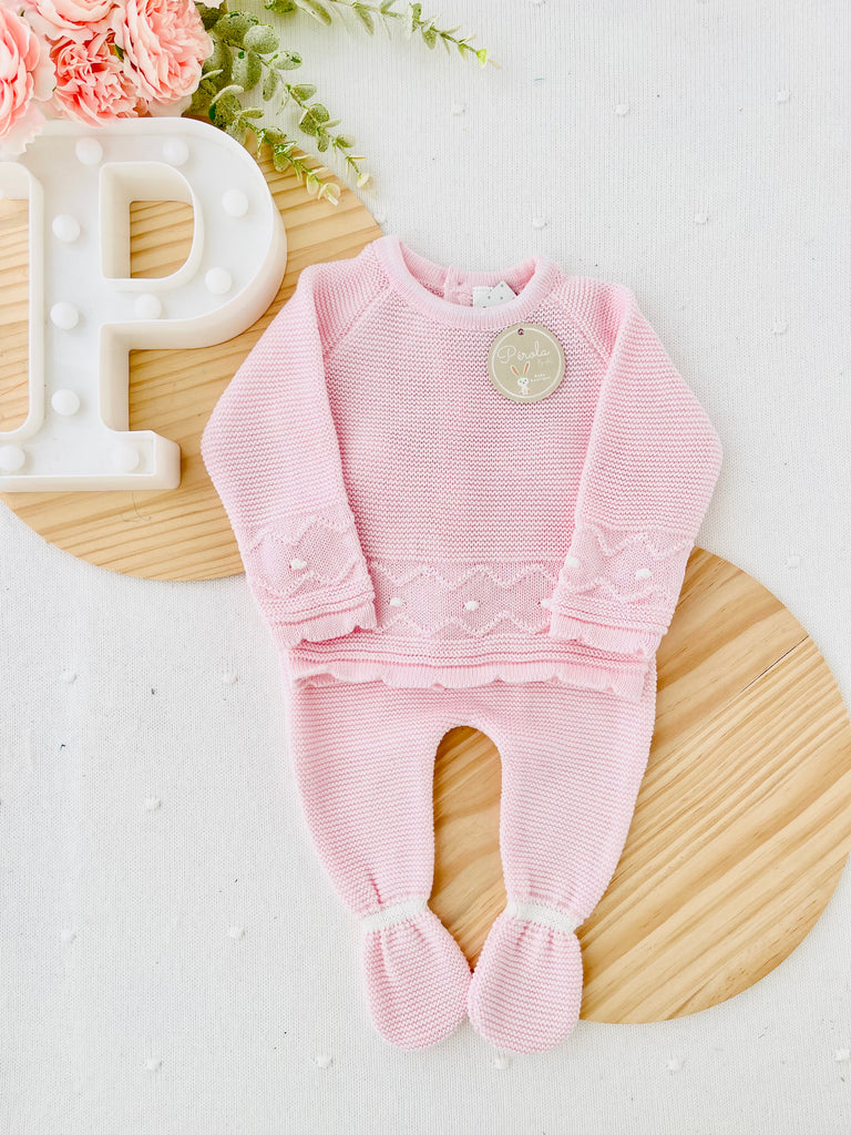 Conjunto malha Pintas: calças e camisola 100% algodão