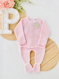 Conjunto malha Pintas: calças e camisola 100% algodão