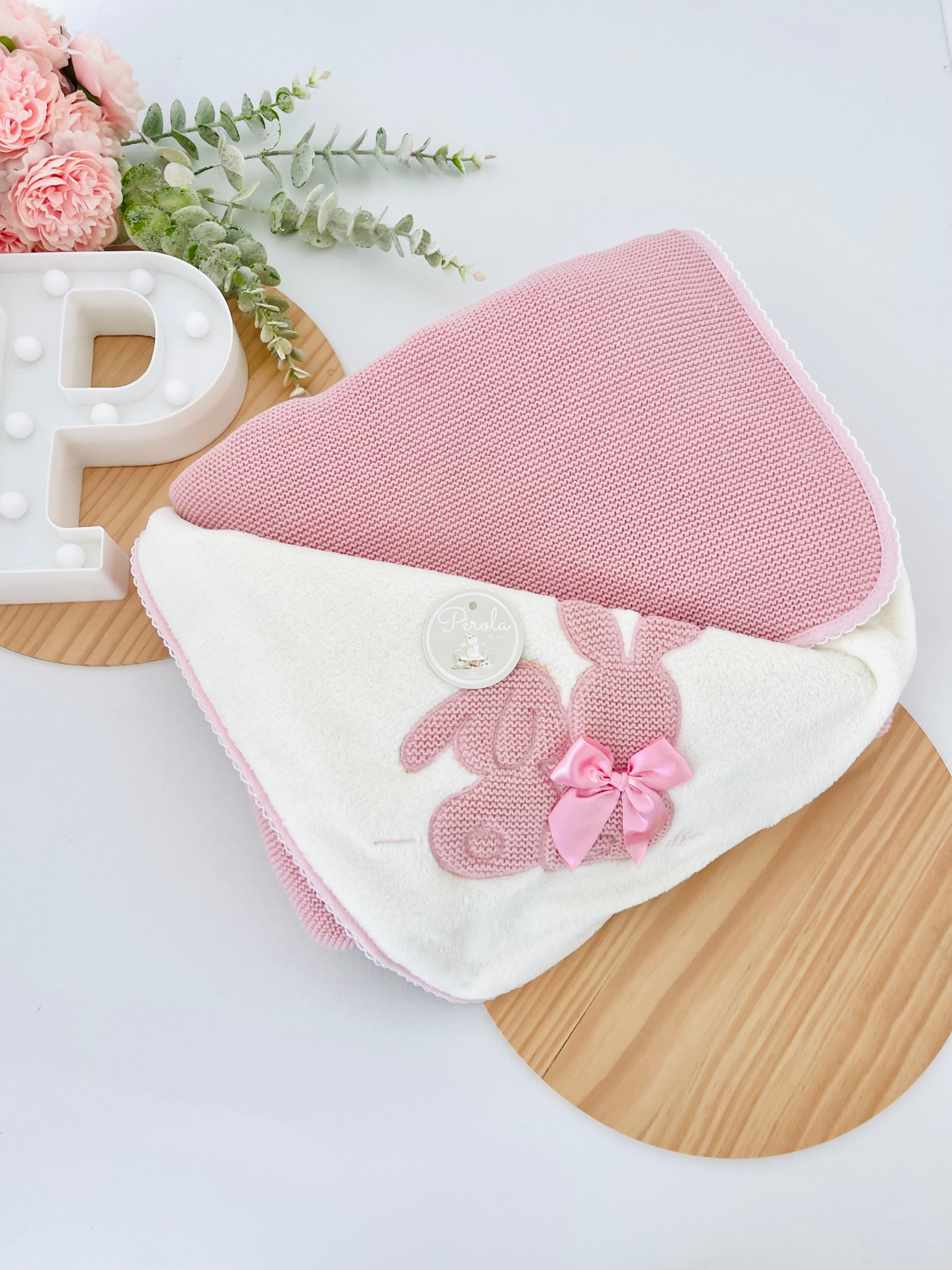 Manta quentinha tema coelhinhos