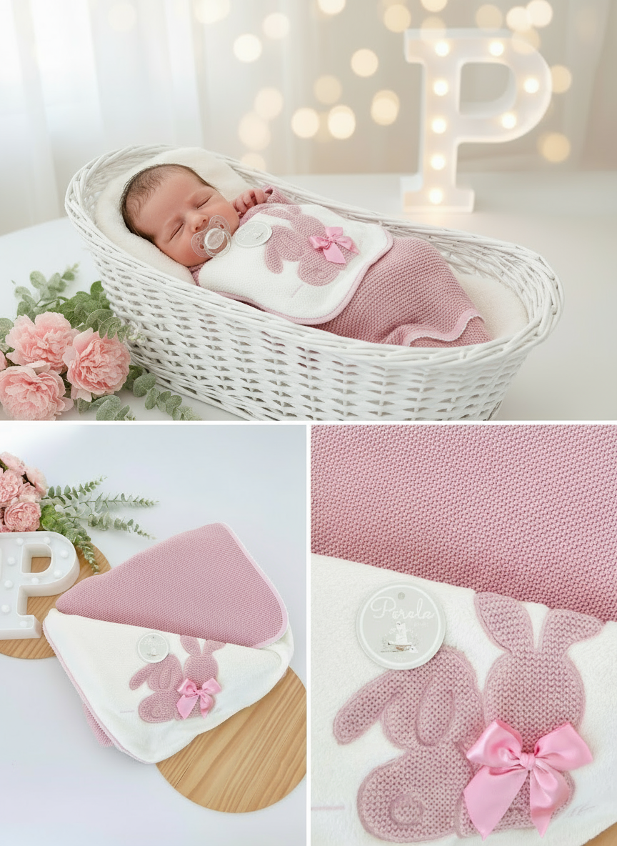 Manta quentinha tema coelhinhos