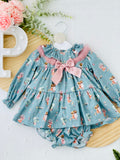 Conjunto bonequinha: vestido e tapa fraldas