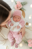 Babygrow corações em veludo