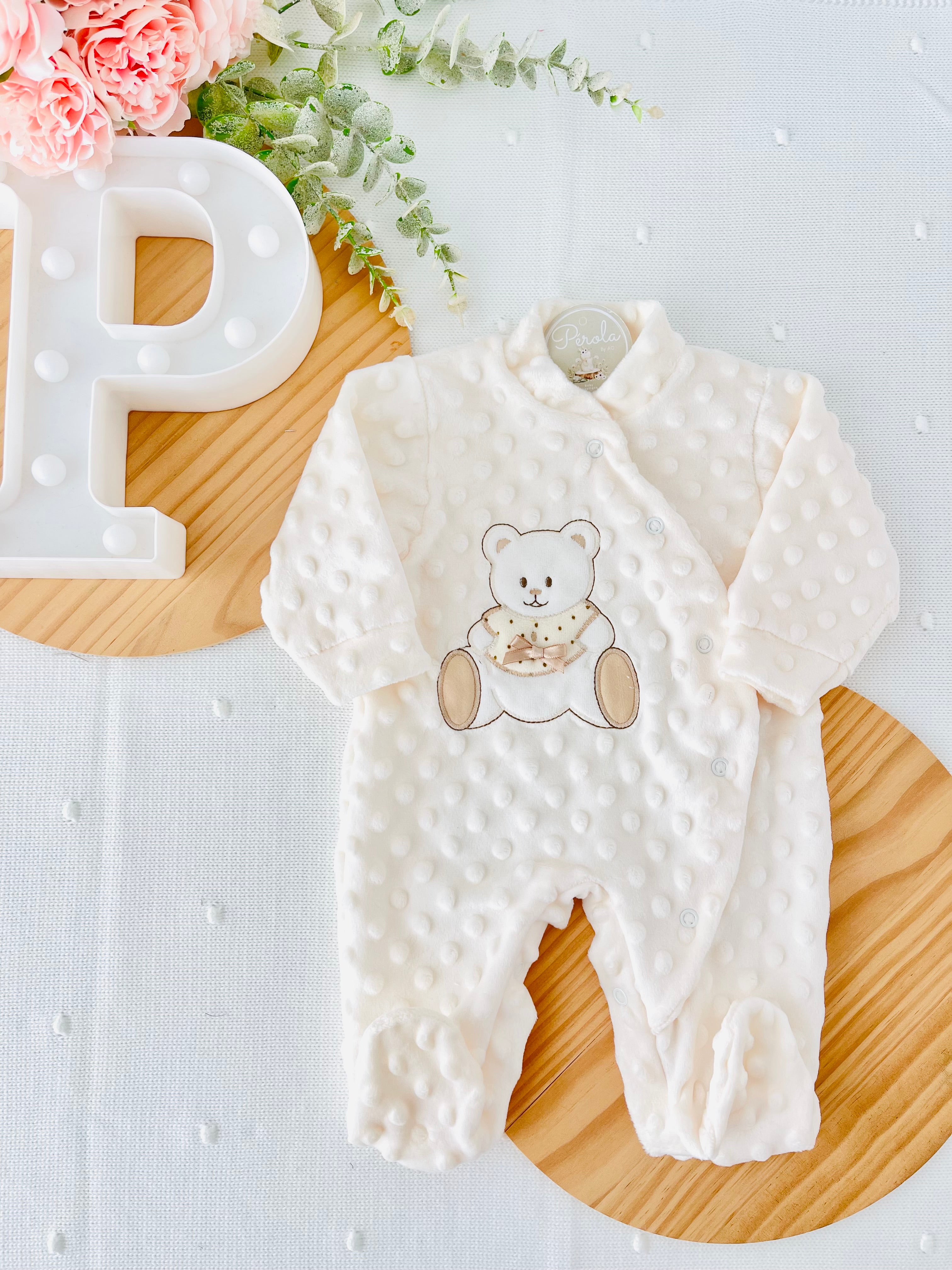 Babygrow tecido pipoca