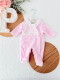 Babygrow veludo renda