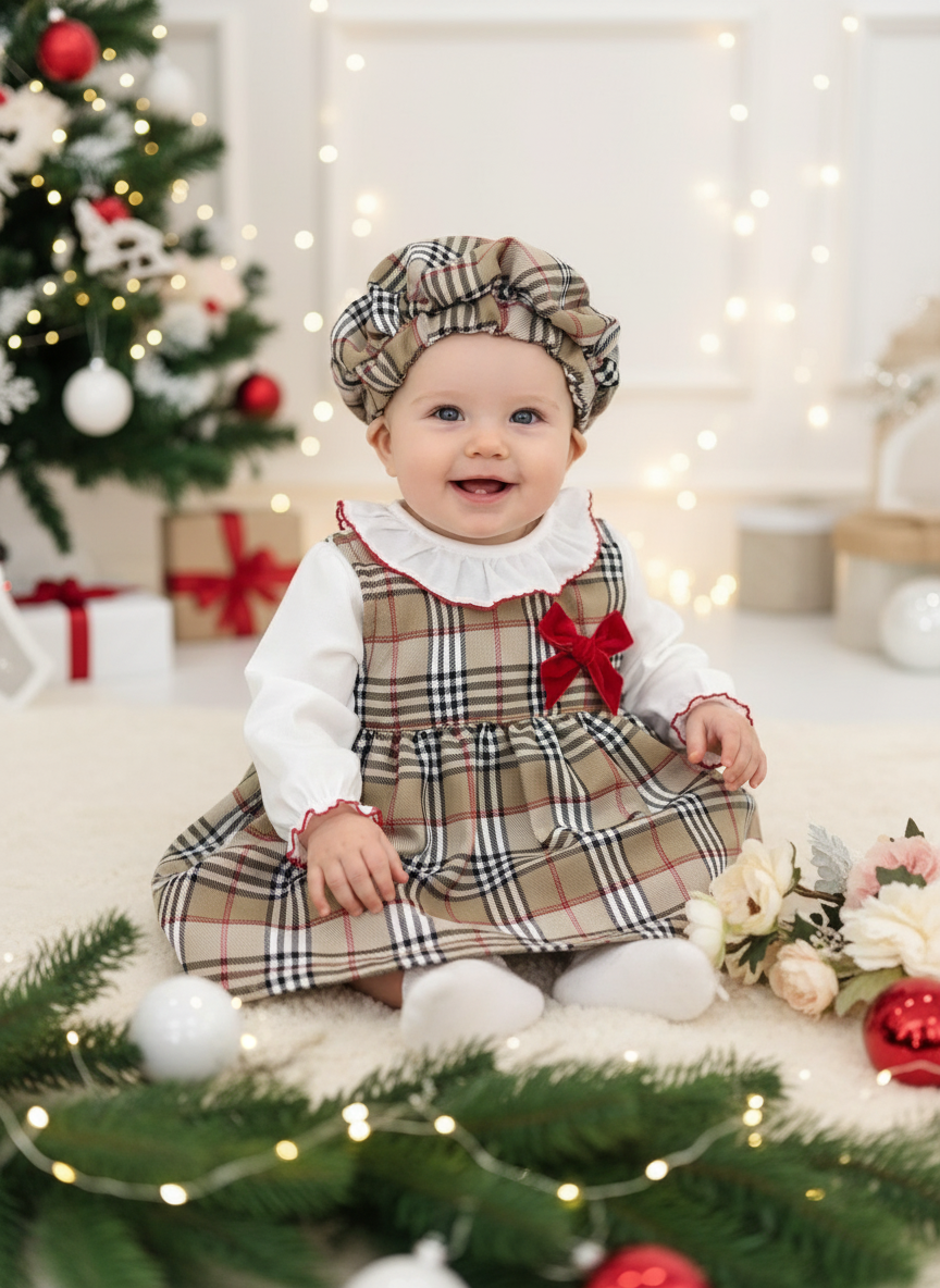 Vestido, blusa e bóina estilo Burberry 2.0