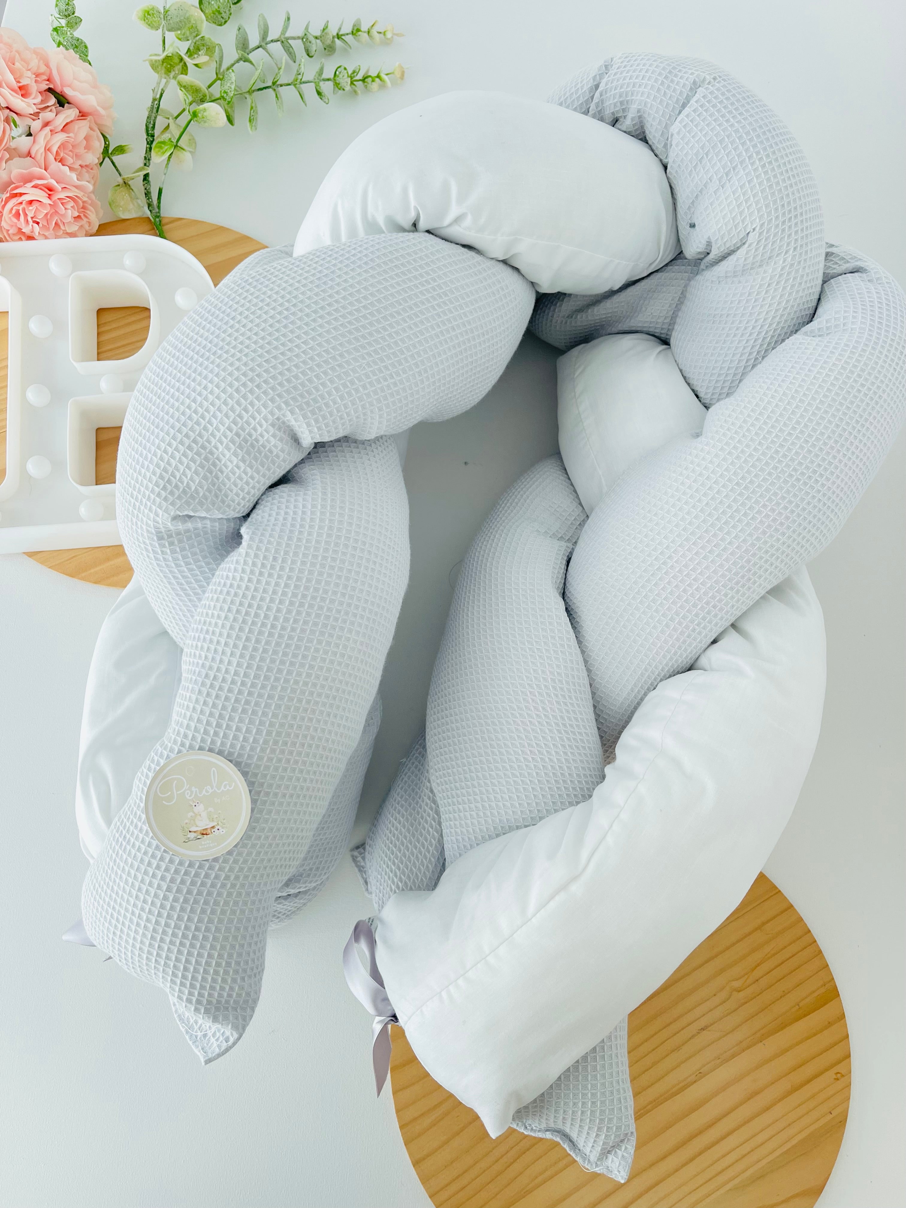 Trança para cama de grades/berço - tema favos