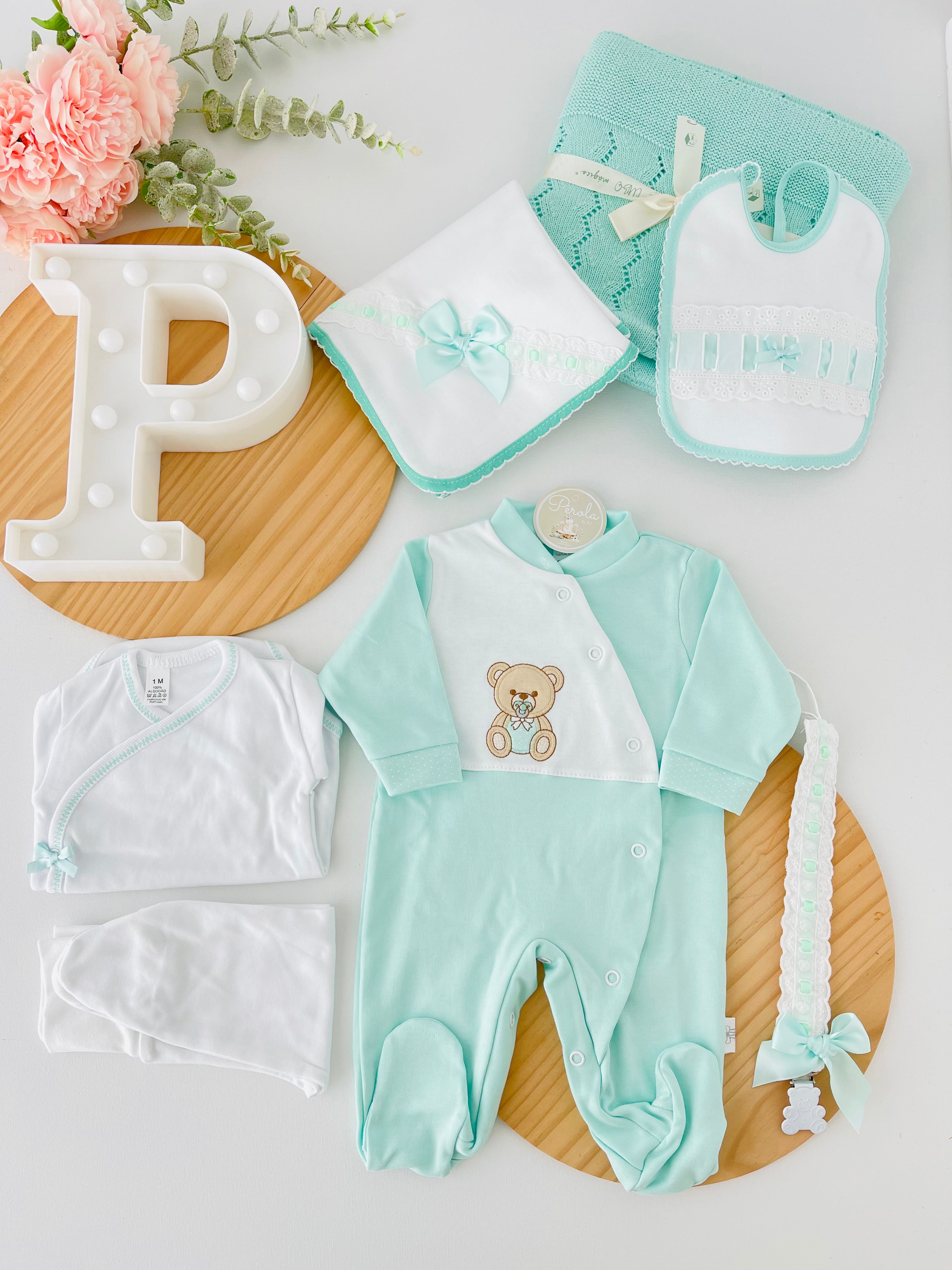 Babygrow ursinho com chucha em algodão