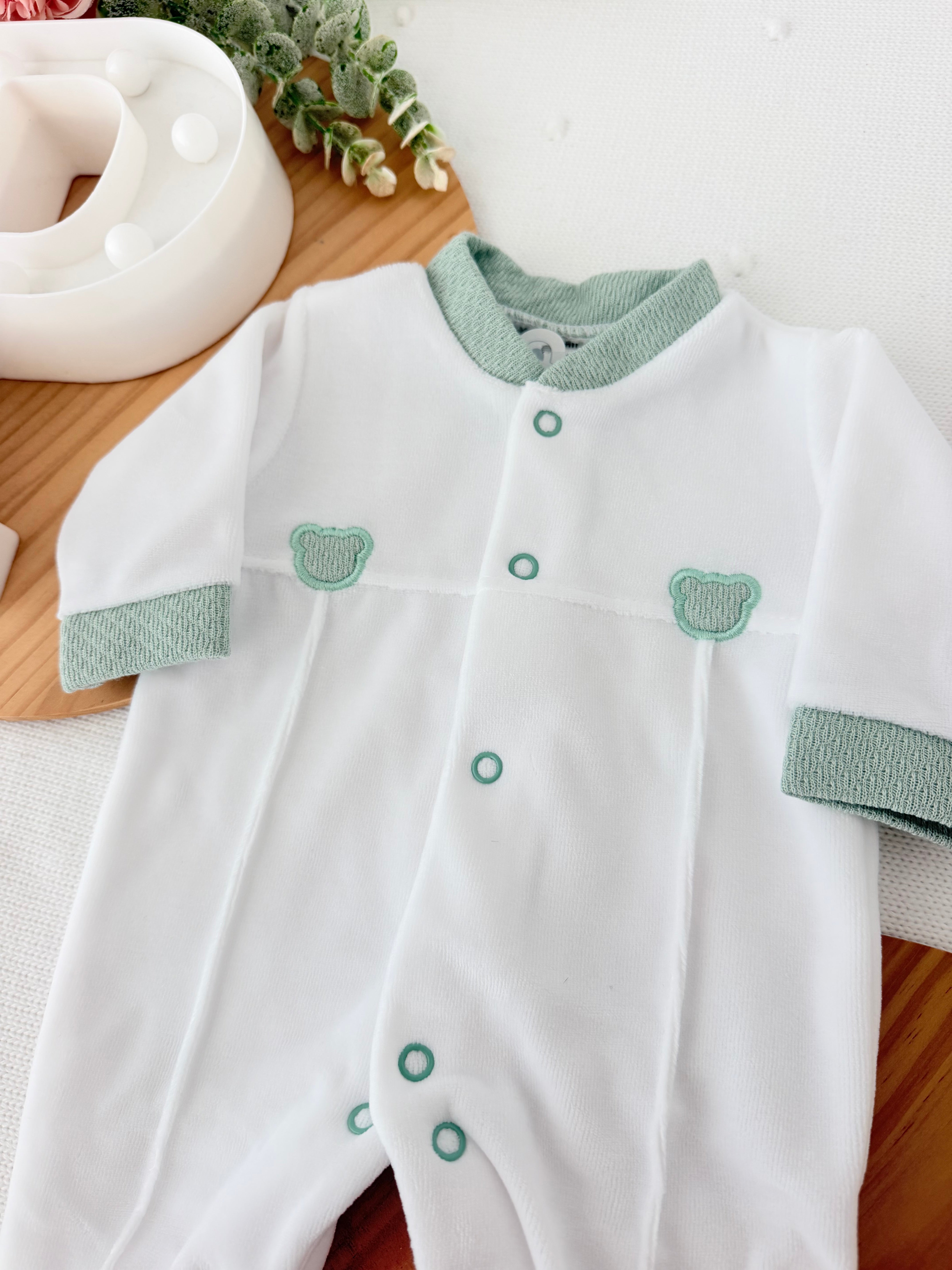 Babygrow Doce Ursinho em Veludo