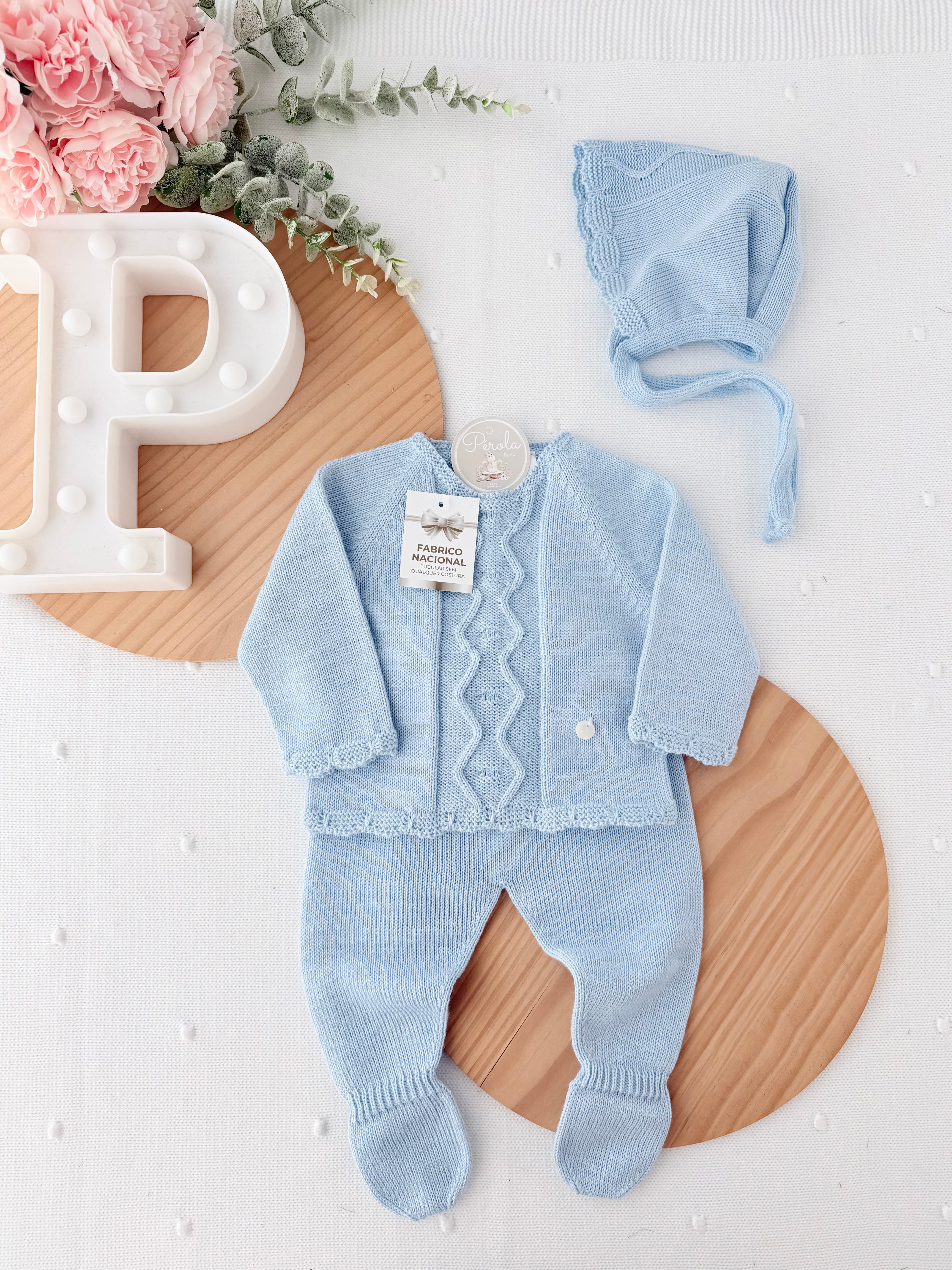 Conjunto: touca, camisola, calças Primavera Verão