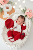 Babygrow corações em veludo