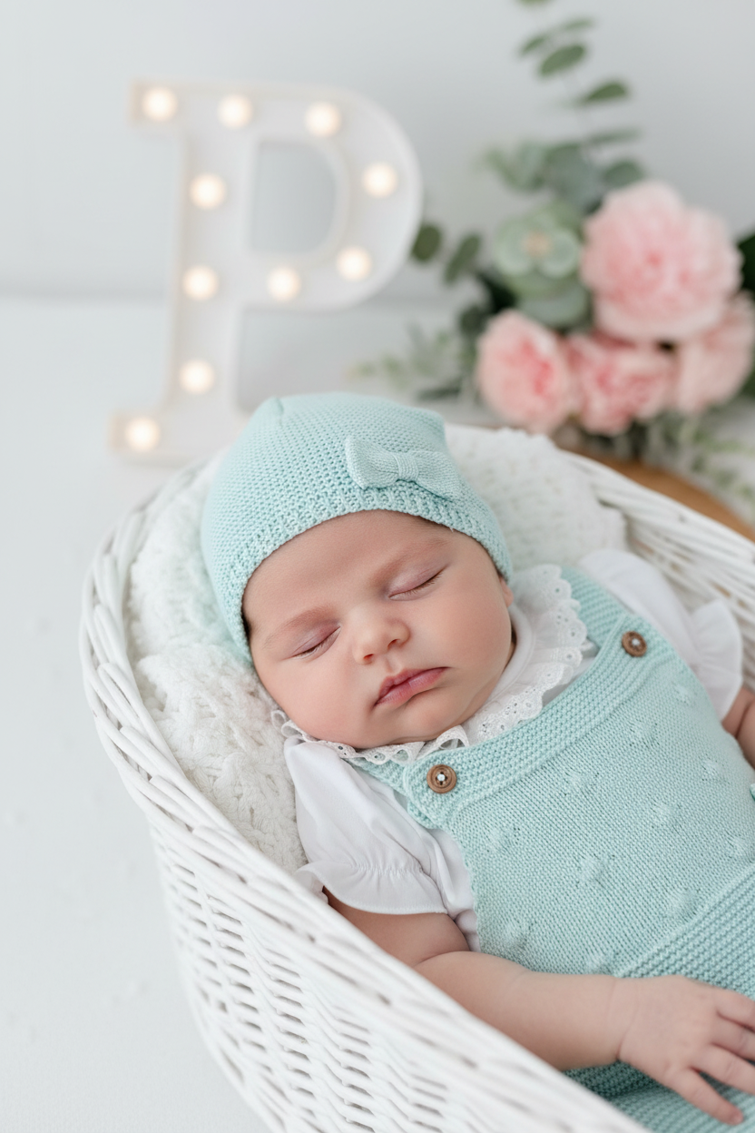 Fofo, blusa gola rendonda e gorro