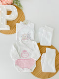 Pack oportunidade 4 peças: 2 bodies e 2 calças