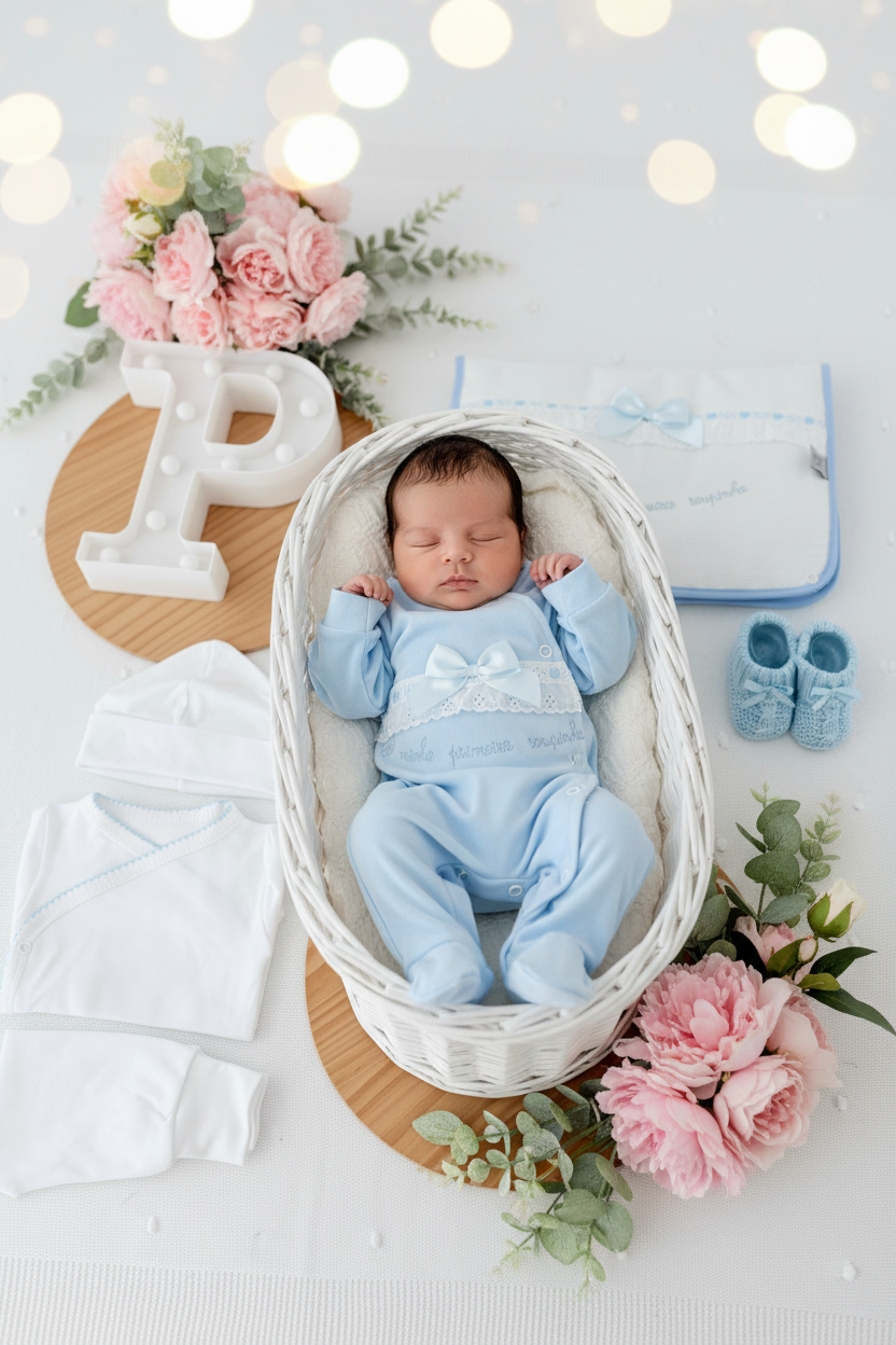 Conjunto primeira roupinha algodão tema renda- oferta carapins