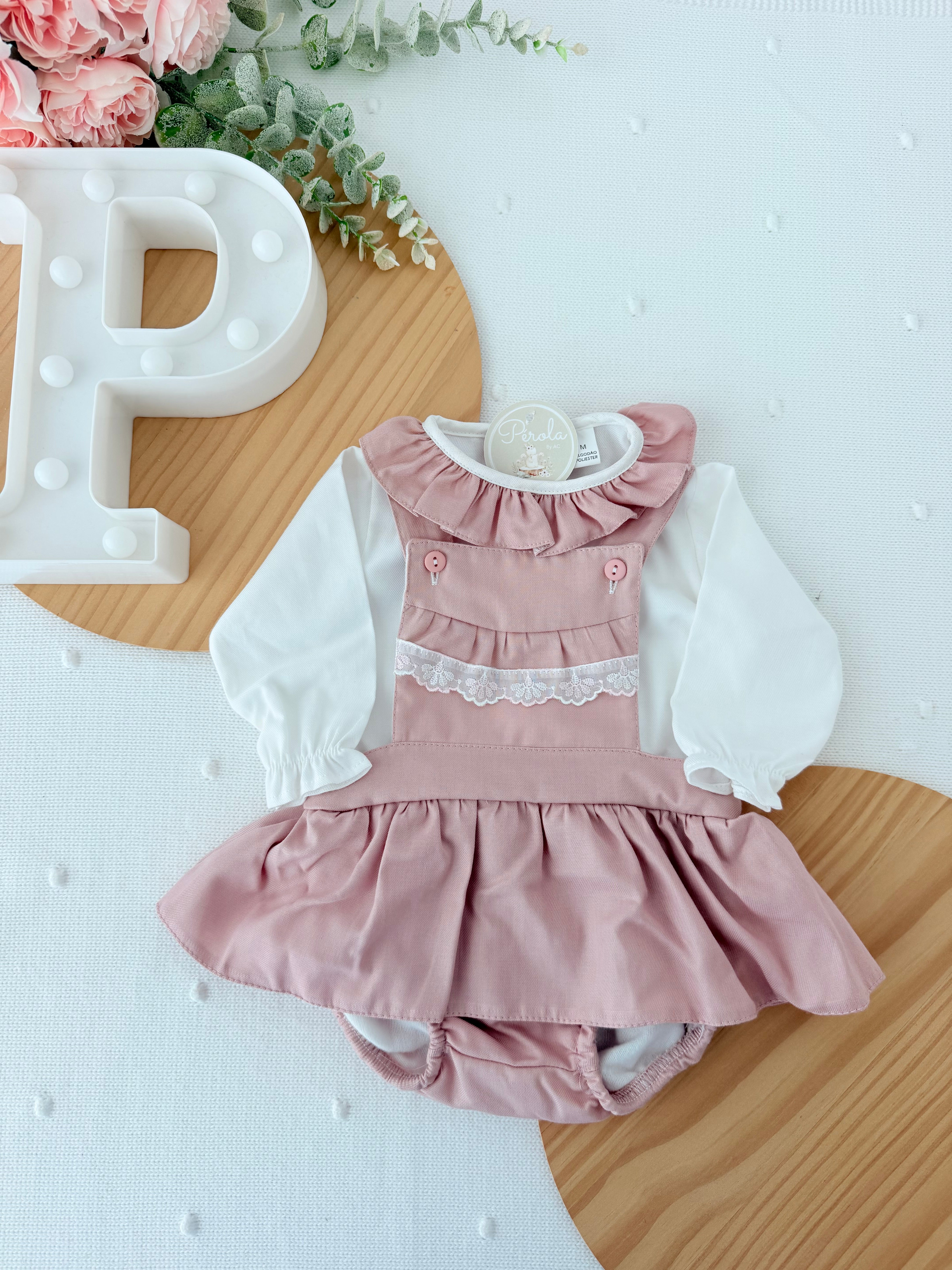 Fofo e blusa rosa velho