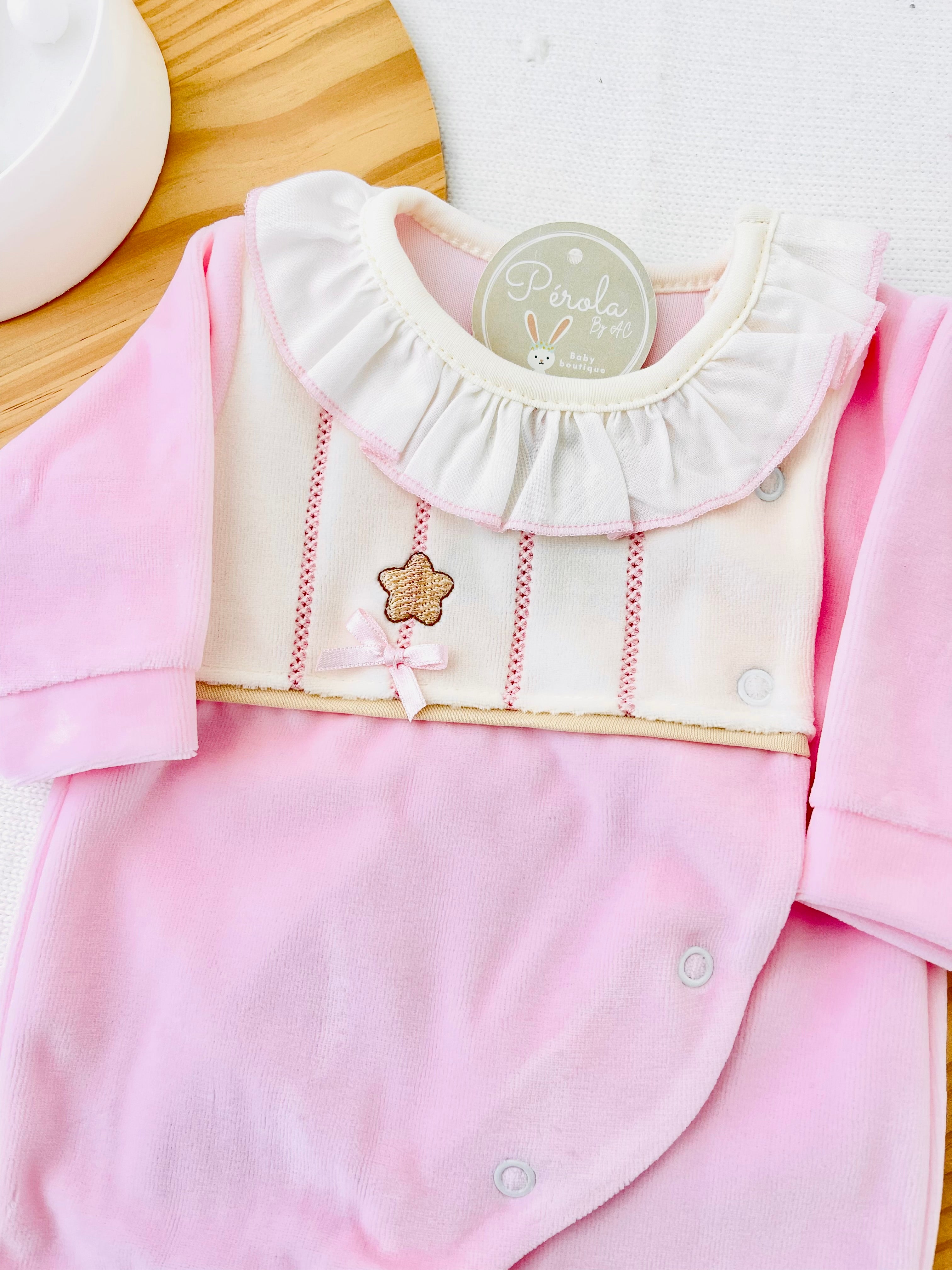 Babygrow Riscas em veludo