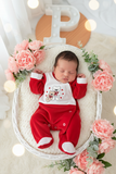 Babygrow corações em veludo