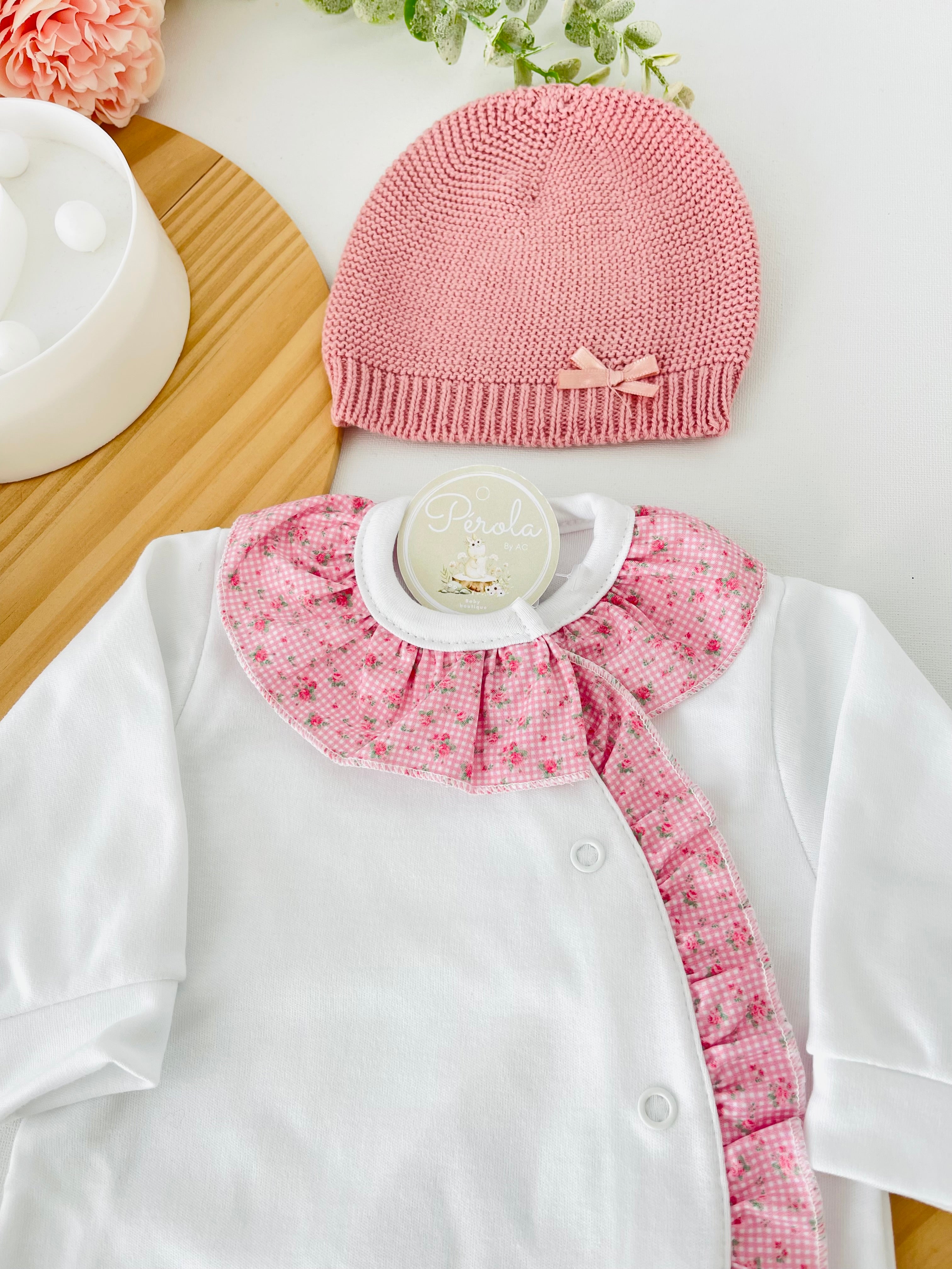 Babygrow em algodão - tema flores