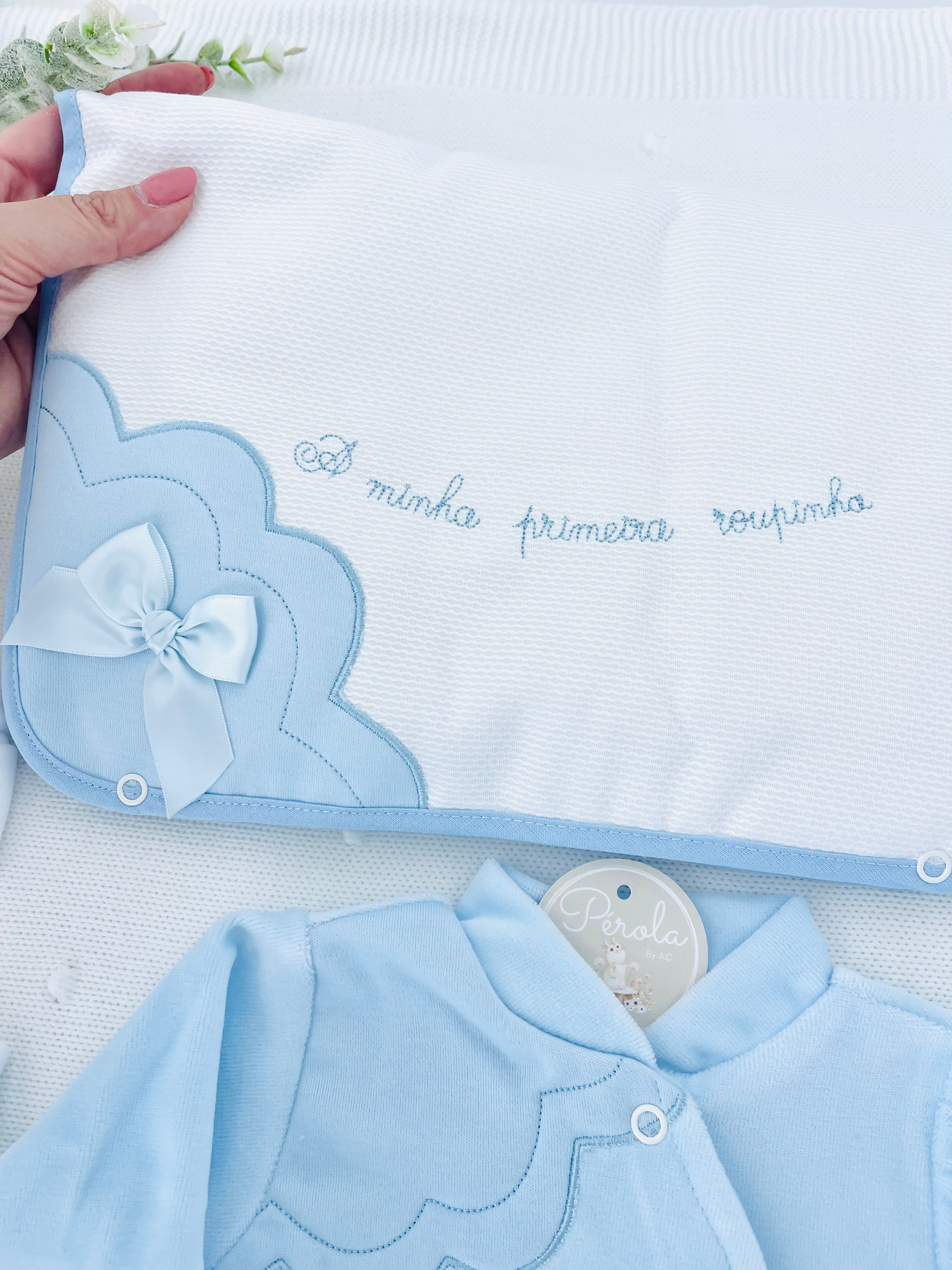 Conjunto primeira roupinha veludo